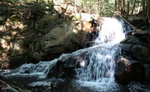 waterfall over rocks