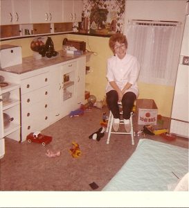 Woman in kitchen 1960s