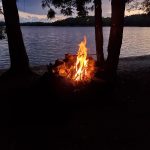 Campfire on the beach.