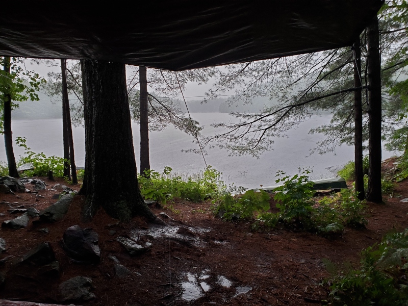 rain from under a tarp