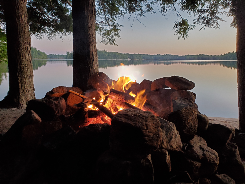 Campfire on the beach.