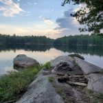 campfire pit on rock point