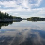 Clouds reflected in the water