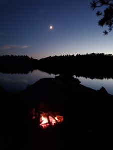 moon and campfire