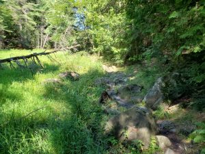 portage with rocks