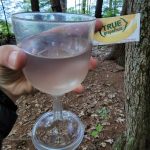 Wine glass with juice crystals