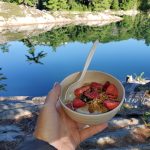 Strawberries in cold cereal