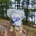 Freeze-dried cheesecake in a bag