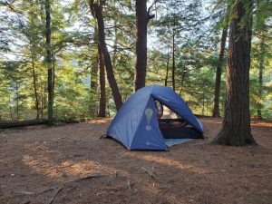 blue tent